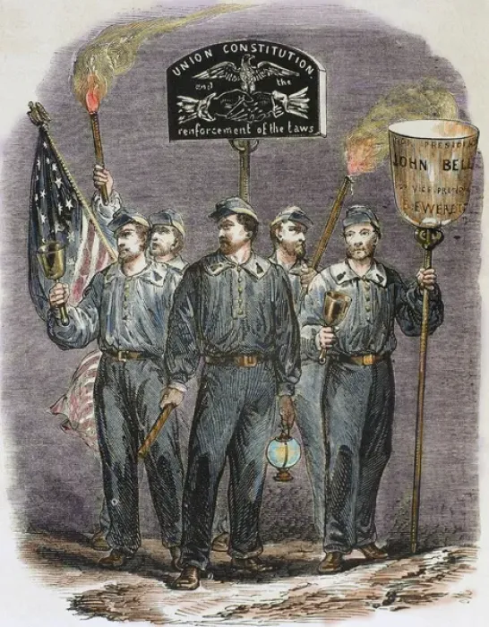 Framed Print : United States. Party supporters of John Bell, candidate of the Constitutional Union Party Framed Print : United States. Party supporters of John Bell, candidate of the Constitutional Union Party