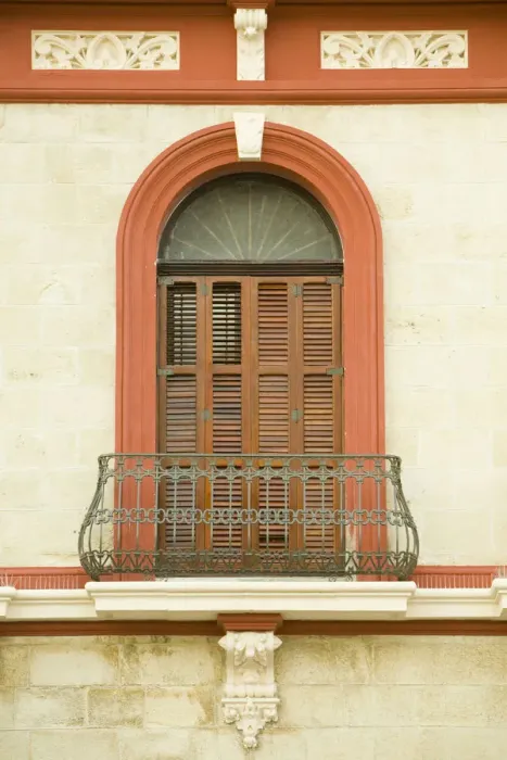 Framed Print : United States, Puerto Rico, Ponce. Traditional colonial architecture with wrought-iron balcony Framed Print : United States, Puerto Rico, Ponce. Traditional colonial architecture with wrought-iron balcony
