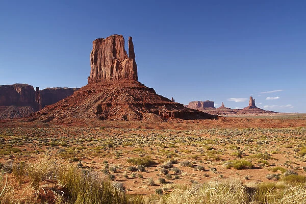 United States, Utah  /  Arizona Border, Navajo Nation, Monument Valley, West Mitten
