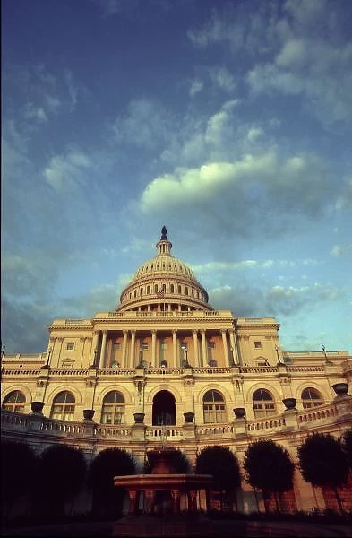 United States, Washington, D. C. U. S. Capitol at sunset