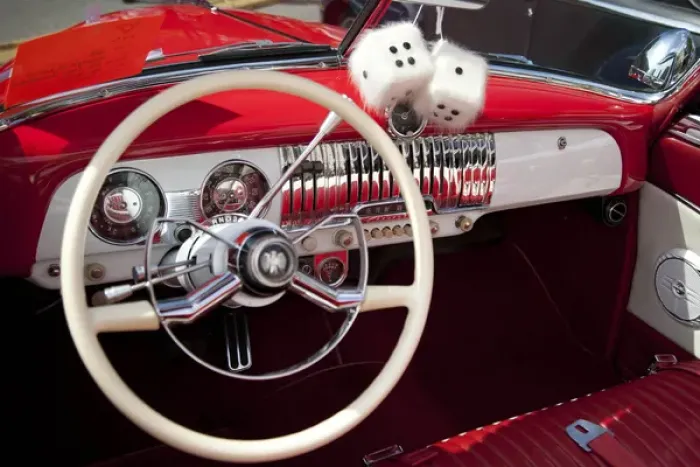 Framed Print : United States, Washington, Kirkland, dashboard at classic car show Framed Print : United States, Washington, Kirkland, dashboard at classic car show