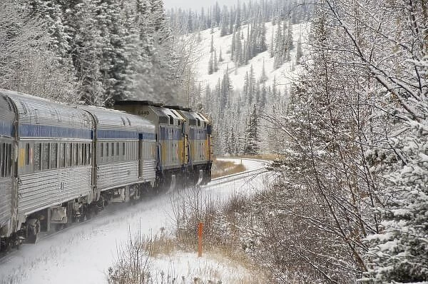 Unknown. Canada, Alberta. VIA Rail Snow Train between Edmonton & Jasper