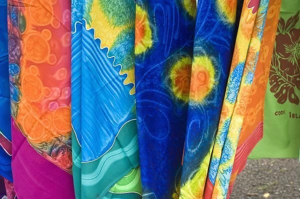 Unknown. Cook Islands, Rarotonga. Batik cloth Punanga Nui Cultural market