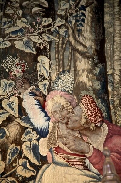 Unknown. The details of a tapestry in La Galerie des Cerfs 