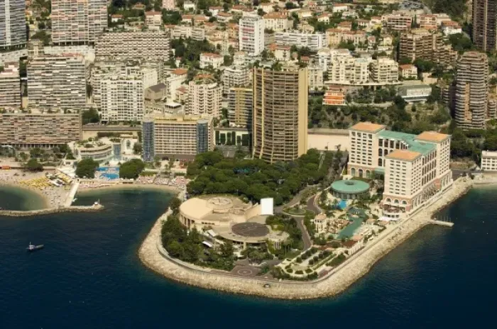 Framed Print : Unknown. Montecarlo Bay Hotel and Sporting Club Casino, View