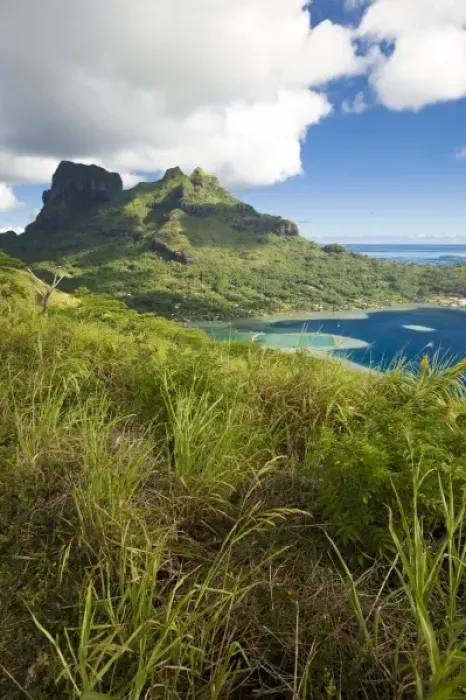 Framed Print : Unknown. View from overlook near Mt. Otemanu in Bora Bora