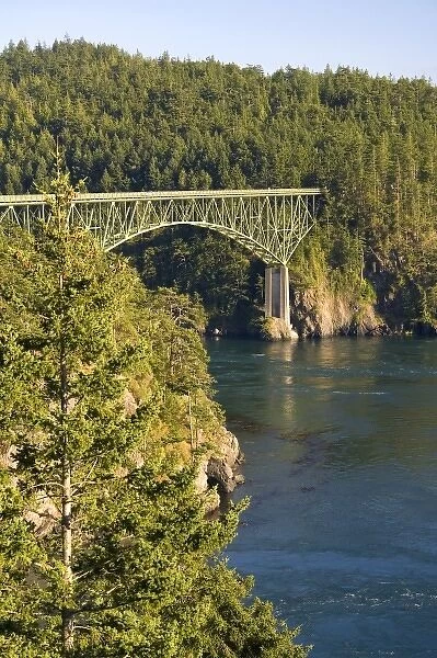 Unknown. Deception Pass Bridge connecting Whidbey Island