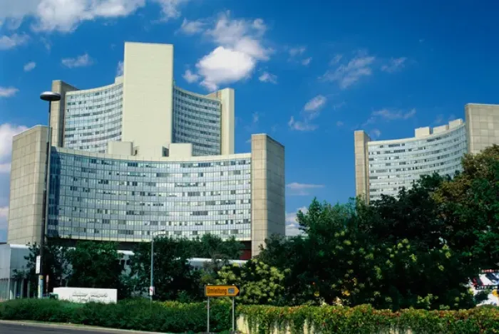 Framed Print : UNO village buildings in Vienna, Austria. austria, austrian, europe, european