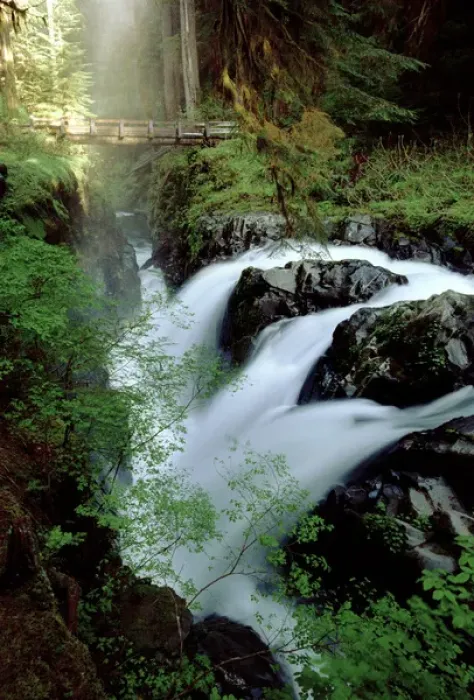 Framed Print : Upper Sol Duc Falls in Olympic National Park