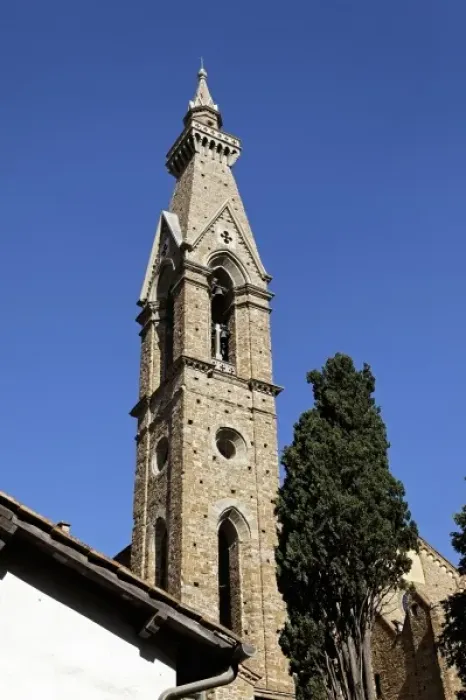 Framed Print : Upward view of church steeple, Florence, Italy Framed Print : Upward view of church steeple, Florence, Italy