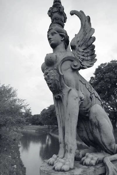 Uruguay, Montevideo, Barrio Prado, mythological statue