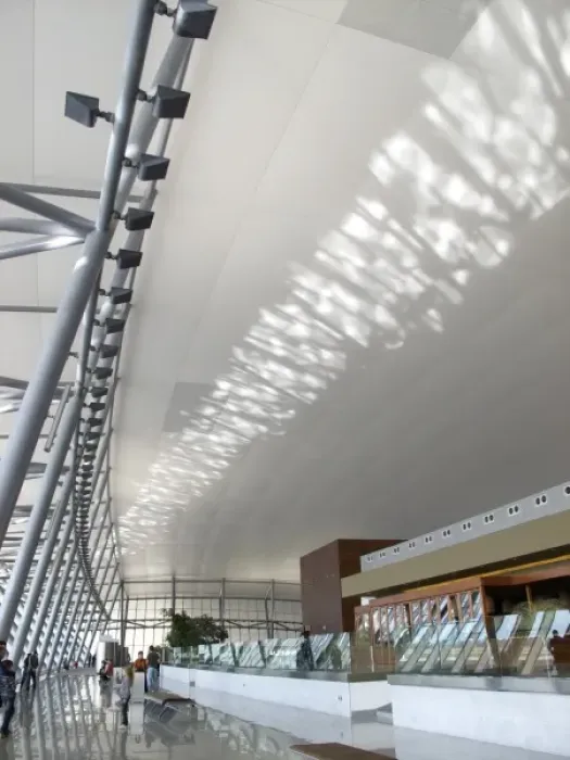 Framed Print : Uruguay, Montevideo, Carrasco International airport designed by Uruguayan architect Rafael Vinoly