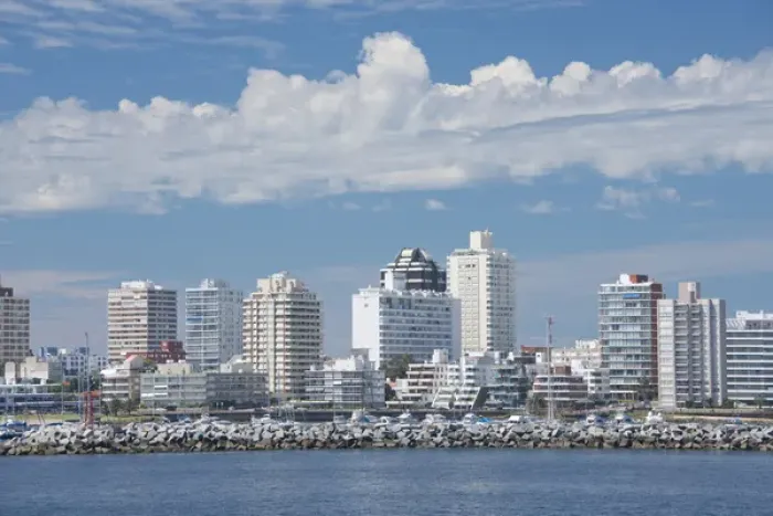 Framed Print : Uruguay, Punta del Este. Rio de la Plate (River) skyline view of the coastal area Framed Print : Uruguay, Punta del Este. Rio de la Plate (River) skyline view of the coastal area