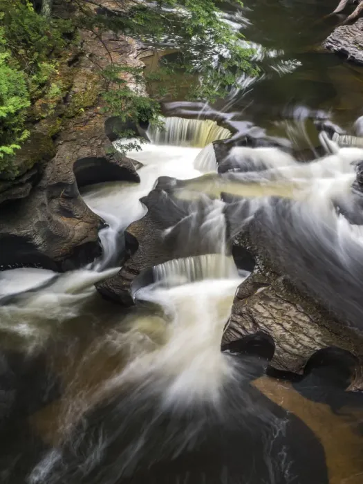 Framed Print : US, Michigan, Upper Peninsula. The Wild and Scenic Presque Isle River creates these Framed Print : US, Michigan, Upper Peninsula. The Wild and Scenic Presque Isle River creates these
