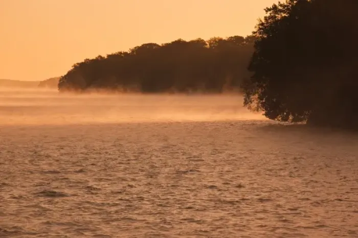 Framed Print : USA, Alabama, Florence. Lake Wilson, morning mist Framed Print : USA, Alabama, Florence. Lake Wilson, morning mist