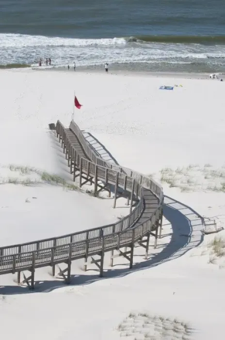 Framed Print : USA, Alabama, Gulf Shores. Red warning flag posted to indicate winds  /  tides causing