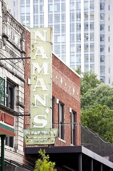 USA, Alabama, Mobile. Dauphin Street, old sign for Namans store