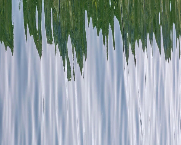 USA, Alaska. Abstract of water reflections in Gulf of Alaska