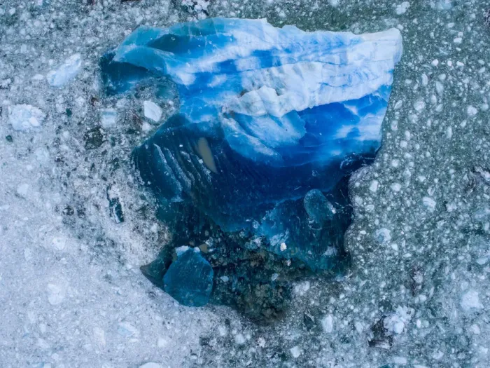 Framed Print : USA, Alaska, Aerial view of shattered icebergs floating near calving face of LeConte Framed Print : USA, Alaska, Aerial view of shattered icebergs floating near calving face of LeConte