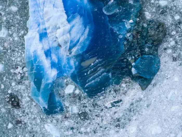 Framed Print : USA, Alaska, Aerial view of shattered icebergs floating near calving face of LeConte Framed Print : USA, Alaska, Aerial view of shattered icebergs floating near calving face of LeConte