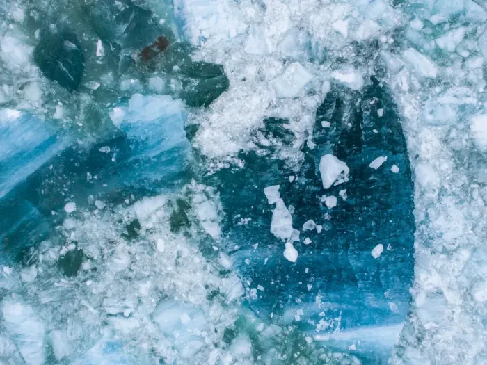 Framed Print : USA, Alaska, Aerial view of shattered icebergs floating near calving face of LeConte Framed Print : USA, Alaska, Aerial view of shattered icebergs floating near calving face of LeConte