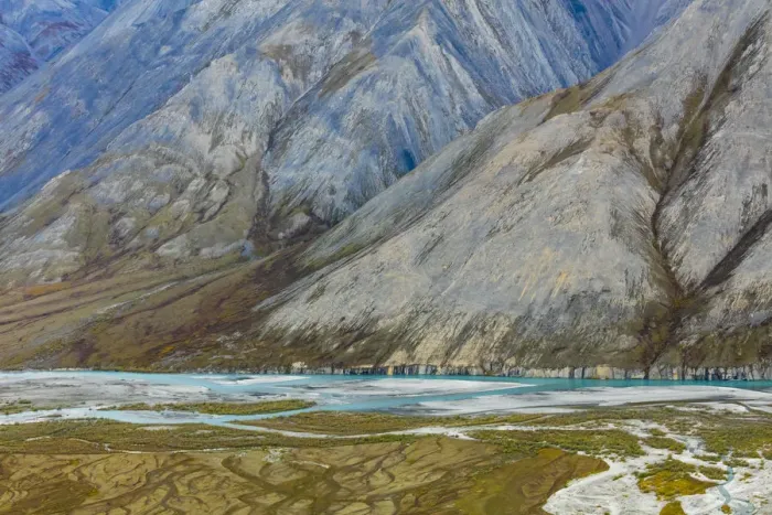 Framed Print : USA, Alaska, Brooks Range, Arctic National Wildlife Refuge. Aerial with mountains and Ivishak River Framed Print : USA, Alaska, Brooks Range, Arctic National Wildlife Refuge. Aerial with mountains and Ivishak River