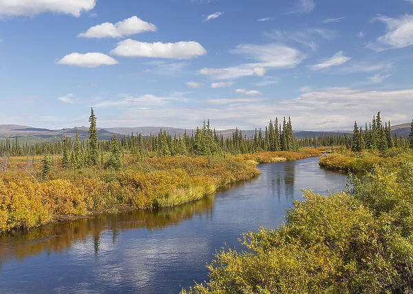 USA, Alaska, Dalton Highway. Landscape with Kanuti River