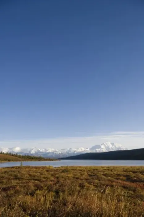 Framed Print : USA, Alaska, Denali National Park, Mount McKinley and Wonder Lake
