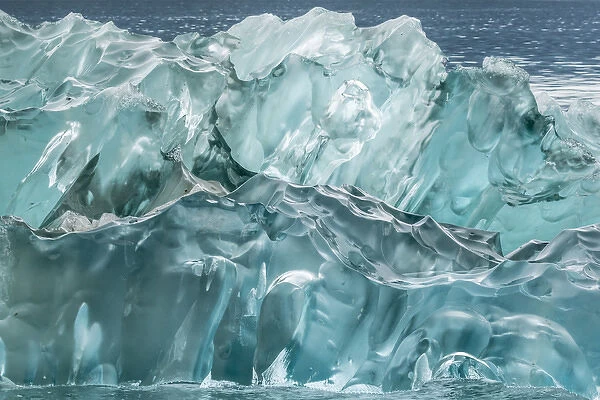 USA, Alaska, Endicott Arm. Detail of iceberg shapes