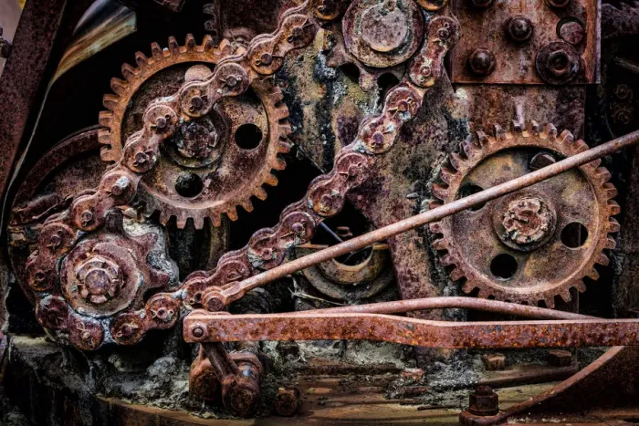 Framed Print : USA, Alaska. Gears and chains Credit as: Don Paulson  /  Jaynes Gallery  /  DanitaDelimont
