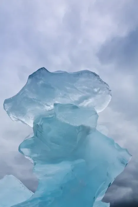 Framed Print : USA, Alaska, Glacier Bay National Park. Towering ice formation and storm clouds. Credit as