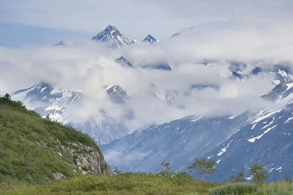 USA, Alaska, Glacier Bay National Park. View of clouds over mountain