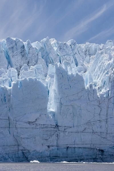 USA, Alaska, Glacier Bay National Park. Close-up of ice on face of Great Plain Glacier