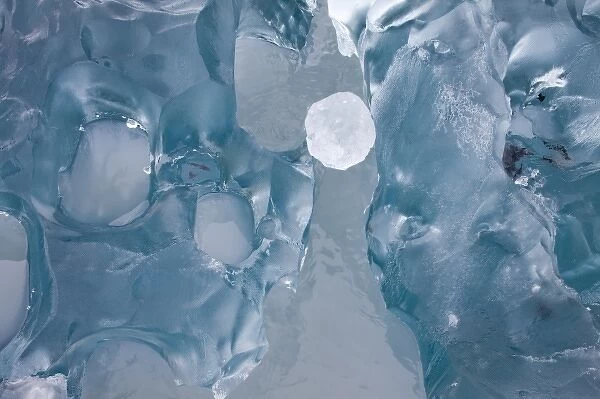 USA, Alaska, Detail of iceberg floating near Surprise Glacier in Harriman Fiord in