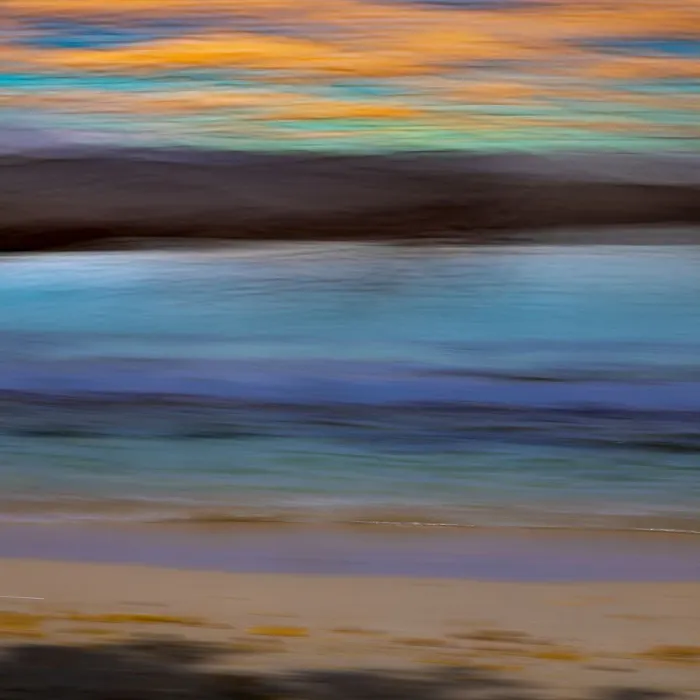Framed Print : USA, Alaska, Juneau. Abstract sunset over ocean. Credit as Framed Print : USA, Alaska, Juneau. Abstract sunset over ocean. Credit as