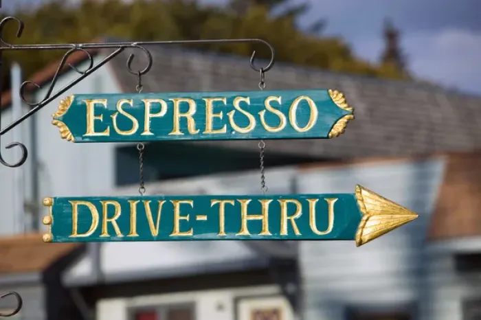 Framed Print : USA-ALASKA-KENAI PENINSULA-HOMER: Homer Detail / Espresso Drive Through Framed Print : USA-ALASKA-KENAI PENINSULA-HOMER: Homer Detail / Espresso Drive Through