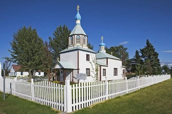 USA, Alaska, Kenai Peninsula, Kenai. Russian Orthodox church built in 1894