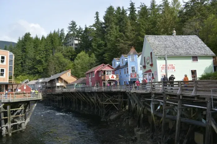 Framed Print : USA, Alaska, Ketchikan, Creek Street