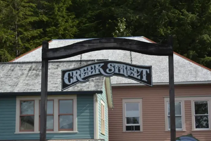 Framed Print : USA, Alaska, Ketchikan, Creek Street Framed Print : USA, Alaska, Ketchikan, Creek Street