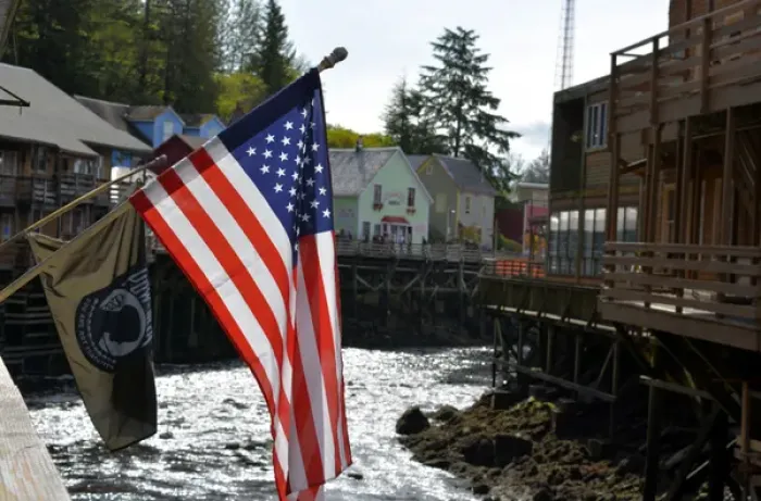 Framed Print : USA, Alaska, Ketchikan, Creek Street Framed Print : USA, Alaska, Ketchikan, Creek Street