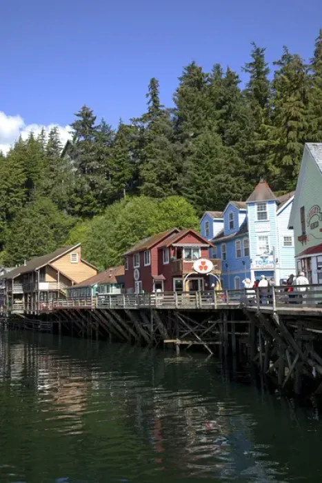 Framed Print : USA, Alaska, Ketchikan, downtown Creek Street