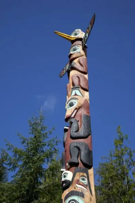 Framed Print : USA, Alaska, Ketchikan, Saxman Totem Park Framed Print : USA, Alaska, Ketchikan, Saxman Totem Park