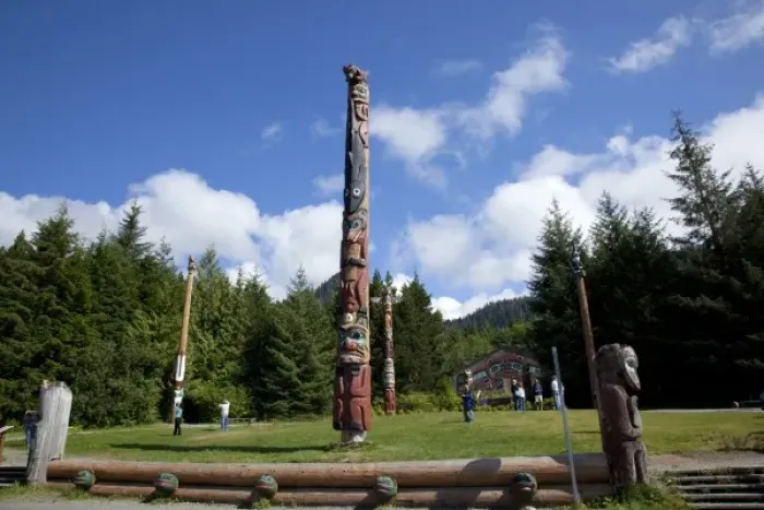 Framed Print : USA, Alaska, Ketchikan, Saxman Totem Park