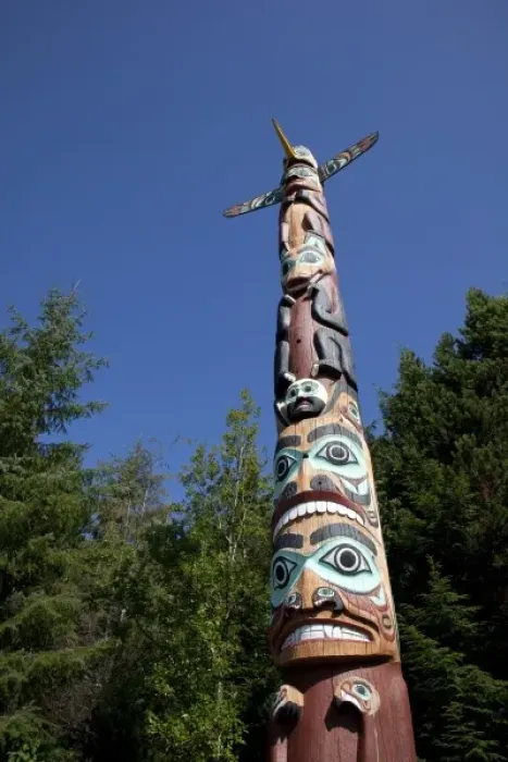 Framed Print : USA, Alaska, Ketchikan, Saxman Totem Park