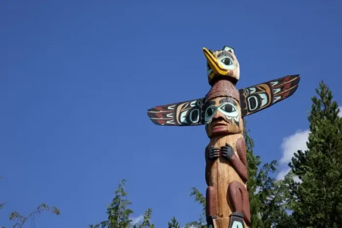 Framed Print : USA, Alaska, Ketchikan, Saxman Totem Park