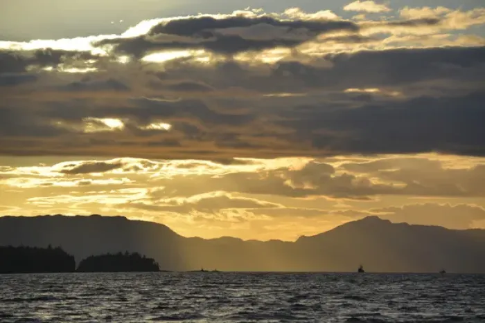 Framed Print : USA, Alaska, Ketchikan. Sunset north of town Framed Print : USA, Alaska, Ketchikan. Sunset north of town