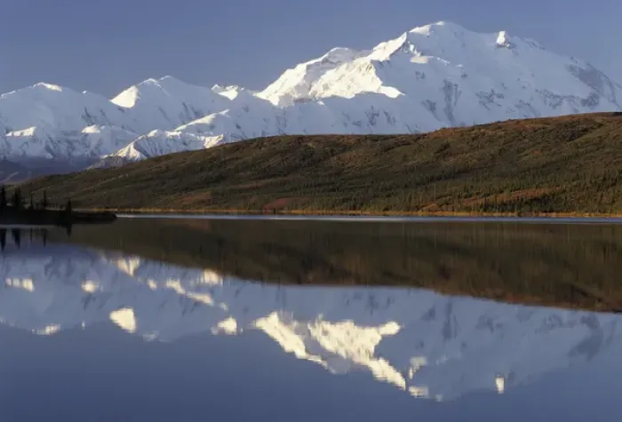 Framed Print : USA, Alaska, Mount McKinley, Wonder Lake, Sunrise, Denali National Park