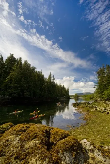 Framed Print : USA, Alaska, Sitka Sound. Sea kayakers near Kruzof Island. (MR) Framed Print : USA, Alaska, Sitka Sound. Sea kayakers near Kruzof Island. (MR)