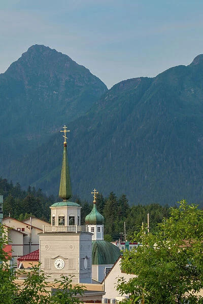 USA, Alaska, Sitka. St. Michaels Russian Orthodox Cathedral in town