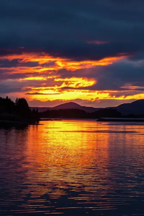 Framed Print : USA, Alaska, Sitka. Sunset on ocean and mountain landscape. ©Cathy & Gordon Illg  /  Jaynes Gallery  /  DanitaDelimont.com